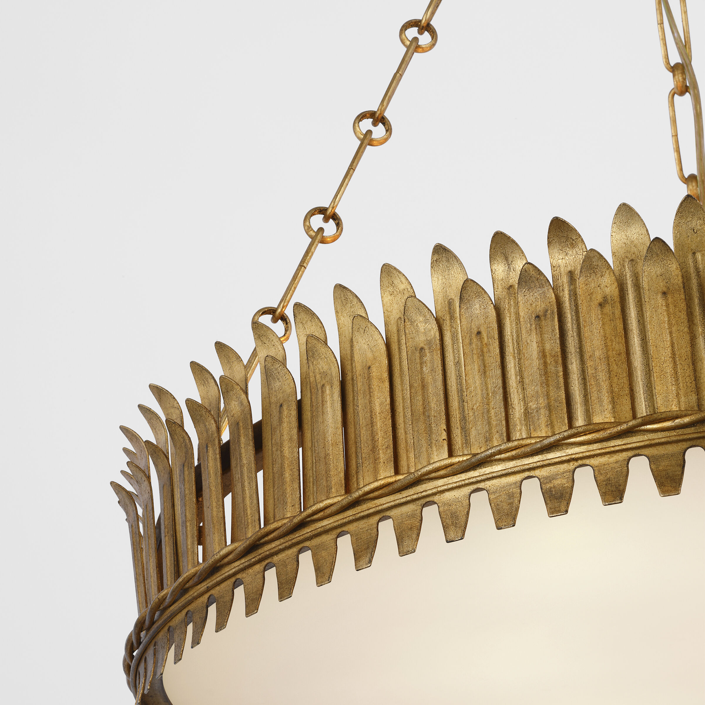 Suzanne Kasler Leslie LED 26.75 inch Gilded Iron Chandelier Ceiling Light