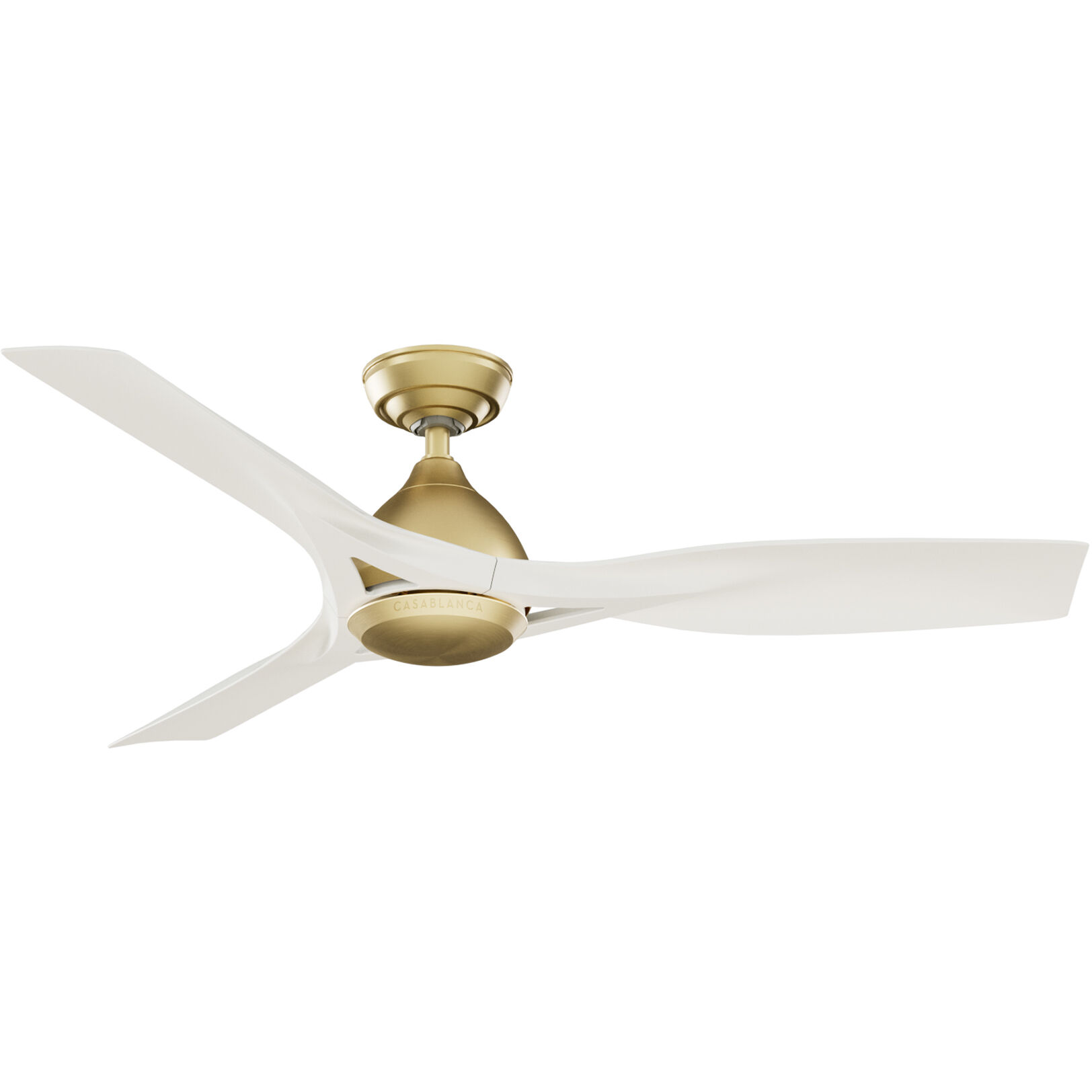 Elise 54 inch Alturas Gold with Fresh White Blades Outdoor Ceiling Fan