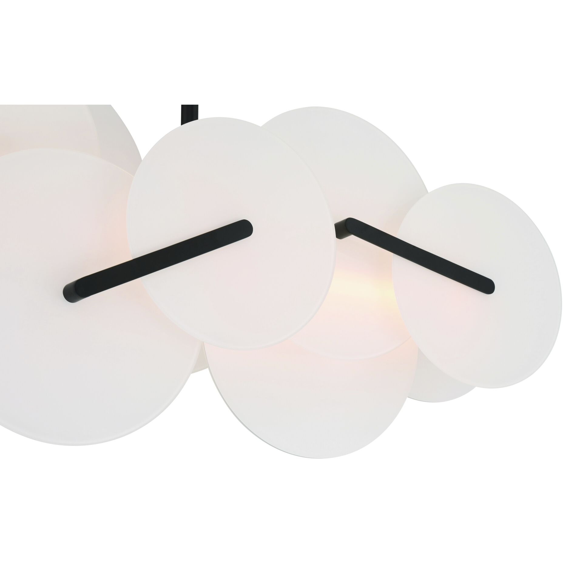 Nuvola Linear Chandelier Ceiling Light in Black