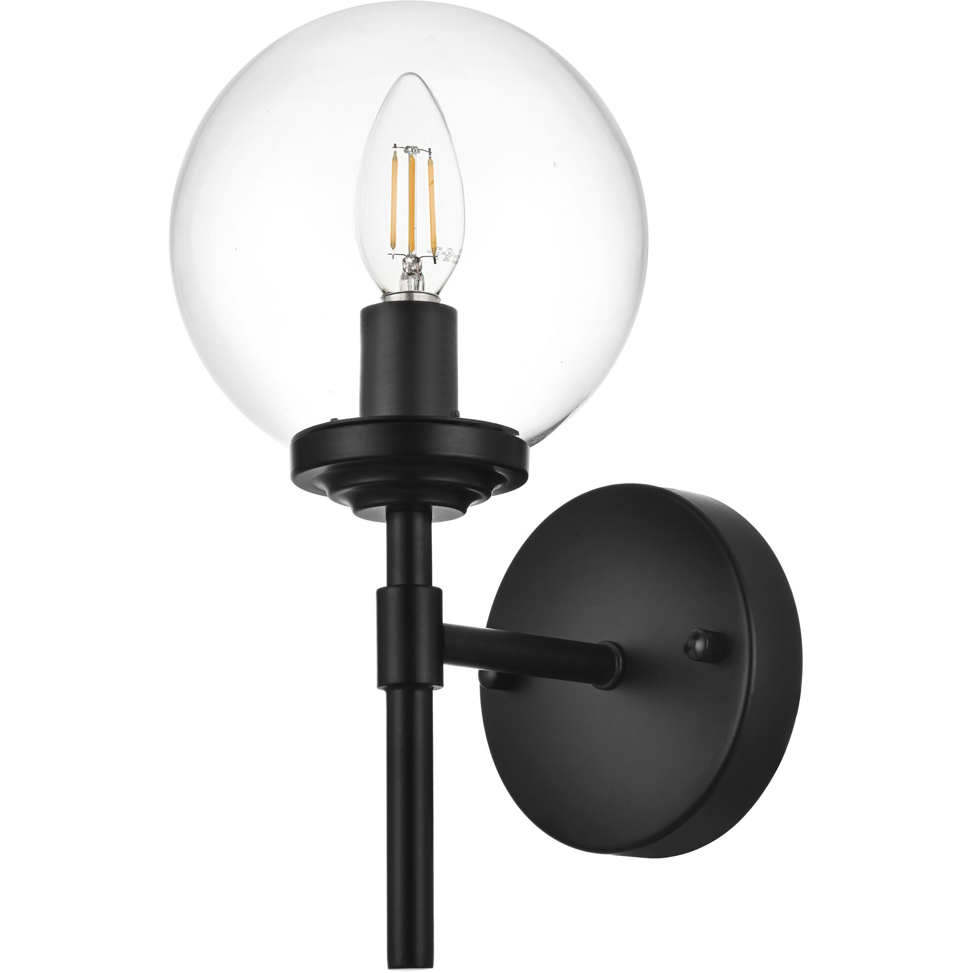 Ingrid 1 Light 6 inch Black Bath Sconce Wall Light