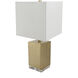 Anita 21 inch 60 watt Gold/White Table Lamp Portable Light