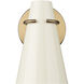 Reeva 1 Light 5.13 inch Modern Brass Wall Sconce Wall Light in Glossy Ecru