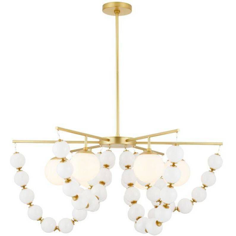 Genesis 5 Light 42 inch Antique Brass Chandelier Ceiling Light