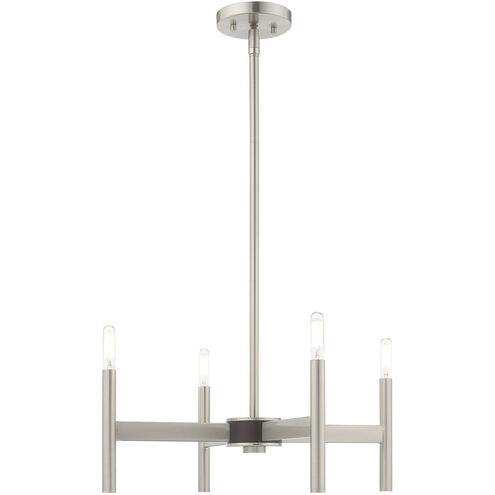 Copenhagen 4 Light 20 inch Brushed Nickel Mini Chandelier Ceiling Light