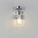 Scoop 1 Light 5.5 inch Polished Chrome Bath Vanity Wall Light in Clear