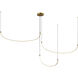 Talis LED 90.25 inch Brushed Gold Multi-Pendant Ceiling Light