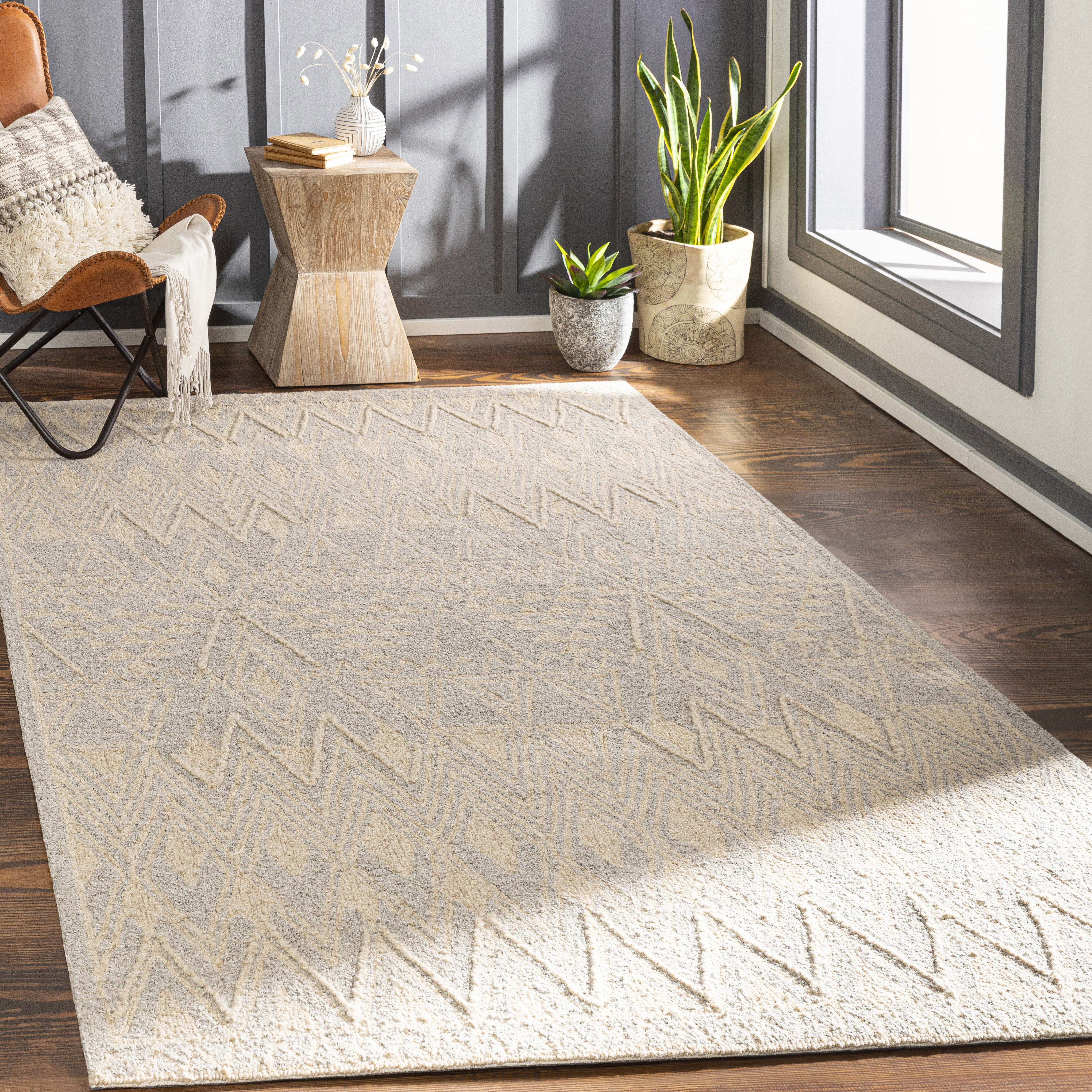 Newcastle 72 X 48 inch Taupe Rug in 4 X 6, Rectangle