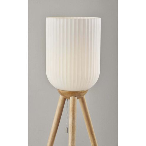 Kinsley 57.5 inch 100.00 watt Natural Wood Floor Lamp Portable Light