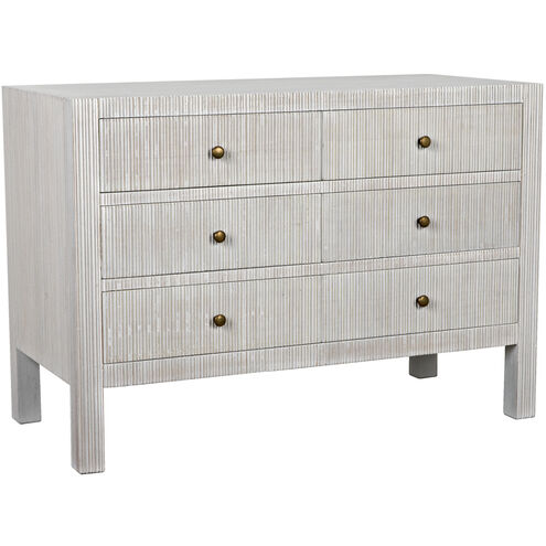 Conrad White Wash Dresser, 6 Drawer