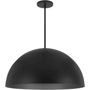 Half Round LED 31.5 inch Sand Black Outdoor Pendant