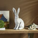 Enchanted Bunny Distressed White Outdoor Statue