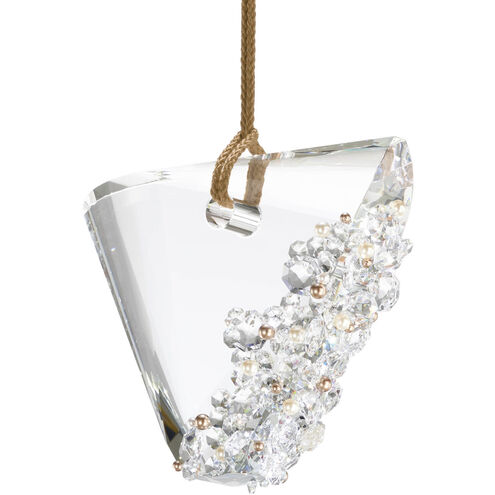 Forever Addesion LED 4 inch Polished Chrome Pendant Ceiling Light in Gold Rope, Gold Rope