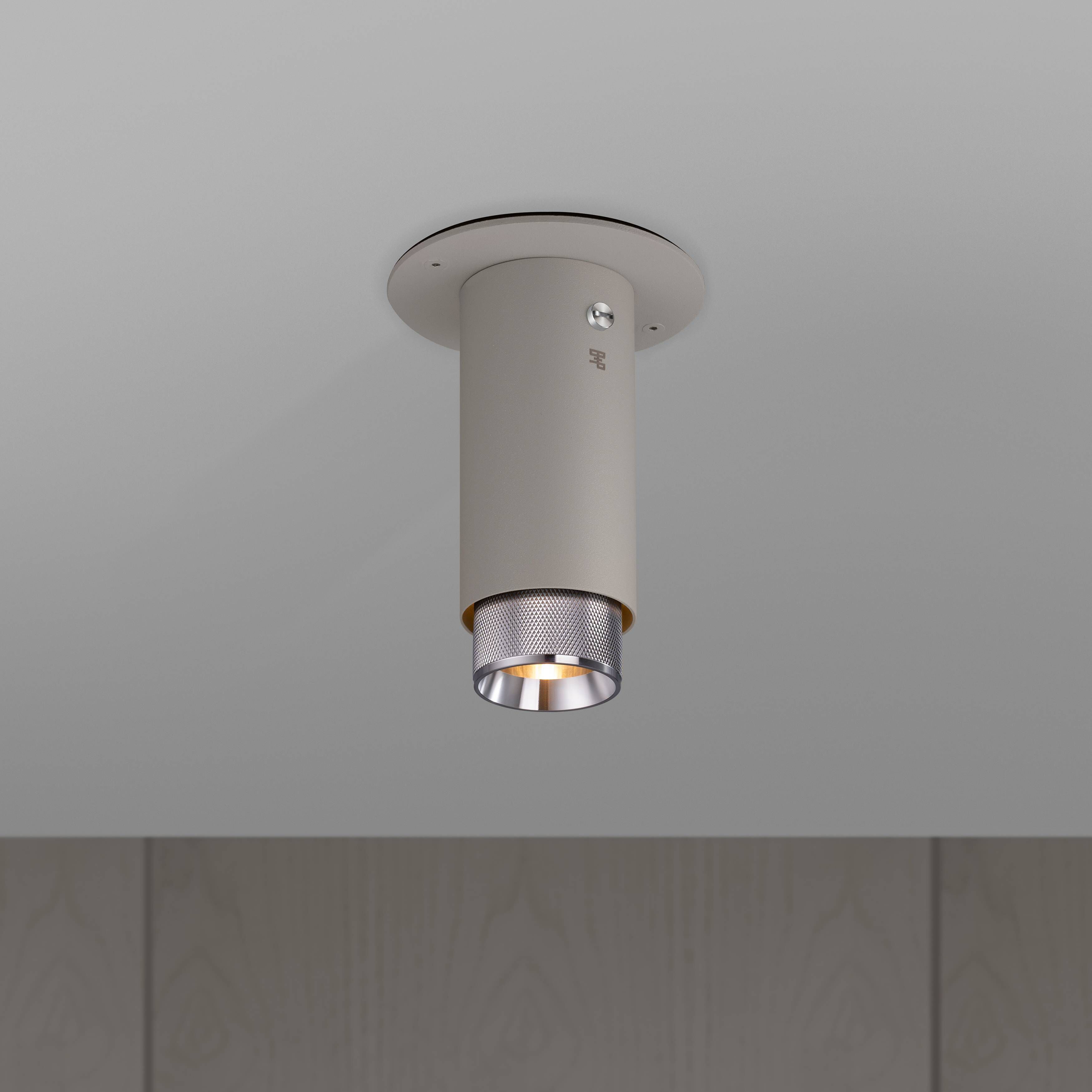 Exhaust Surface 1 Light 110-120 Stone / Steel Spotlight Ceiling Light