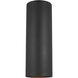 Outdoor Cylinders 2 Light 14.25 inch Black Outdoor Wall Lantern