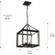 Smyth 3 Light 11.75 inch Matte Black Chandelier Ceiling Light in Clear Glass, Mini