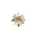 Bloom 9 Light 24 inch Brushed Brass and Matte White Chandelier Ceiling Light