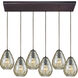 Tidal 6 Light 30 inch Oil Rubbed Bronze Multi Pendant Ceiling Light, Configurable