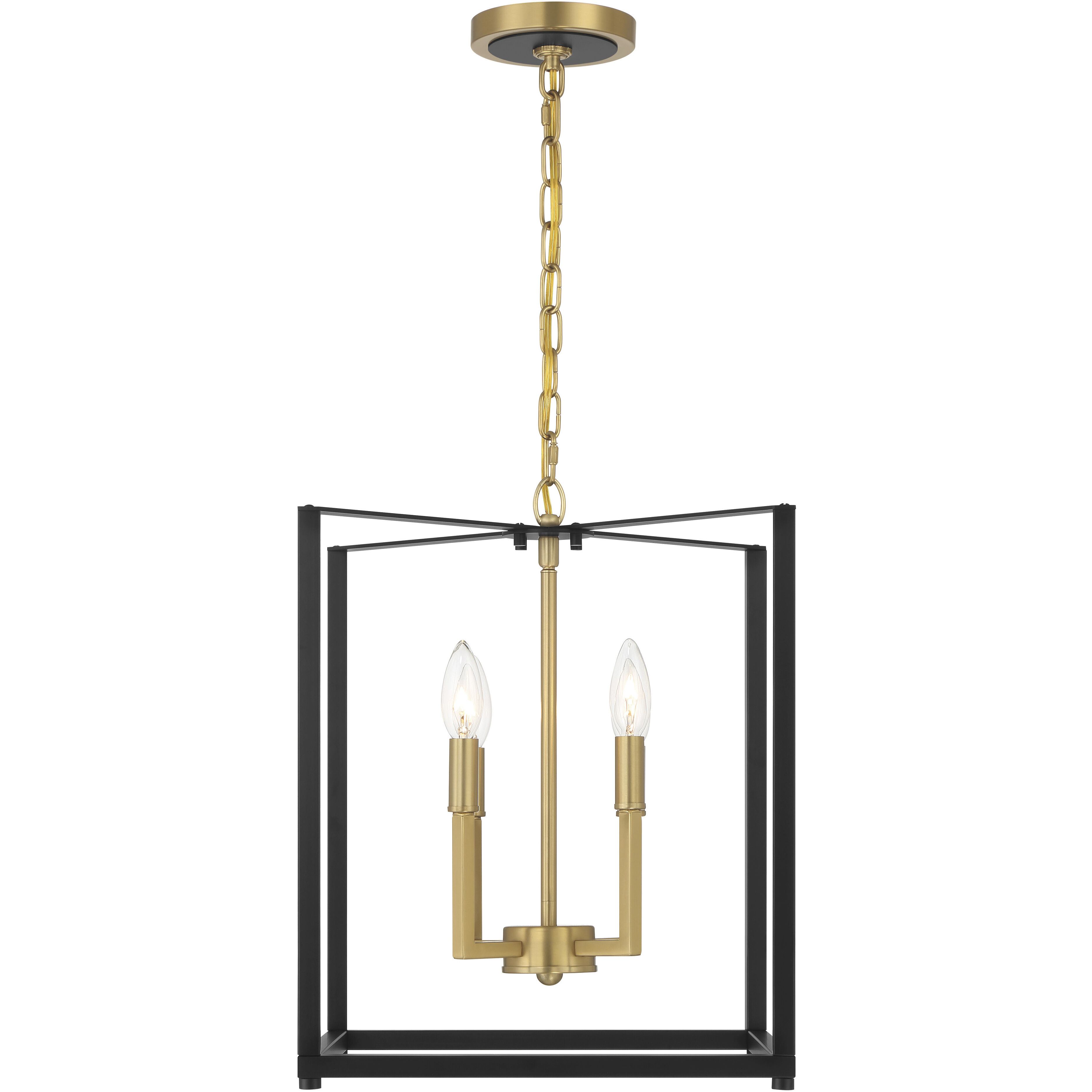 Colwick 4 Light 13.75 inch Matte Black and Signature Gold Pendant Ceiling Light