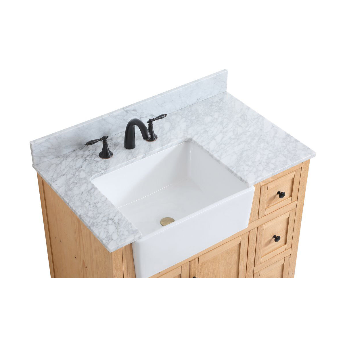 Franklin 36 X 22 X 35 inch Natural Wood Bathroom Vanity Cabinet