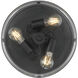 Lunden 3 Light 13 inch Matte Black Flush Mount Ceiling Light
