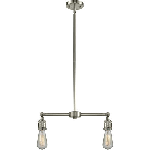 Franklin Restoration Bare Bulb 2 Light 128 inch Brushed Satin Nickel Island Light Ceiling Light, Franklin Restoration