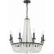 Bella 8 Light 26 inch Matte Black Chandelier Ceiling Light