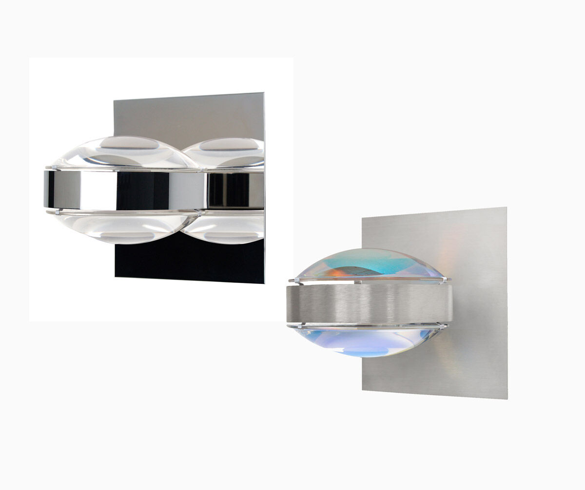 Optos LED 5 inch Chrome Wall Sconce Wall Light in Frost Glass