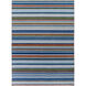 Calvin 36 X 24 inch Dark Blue, Sky Blue, Dark Green, Camel Rug