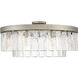 Ciara 9 Light 27 inch Peruvian Silver Semi-Flush Mount Ceiling Light
