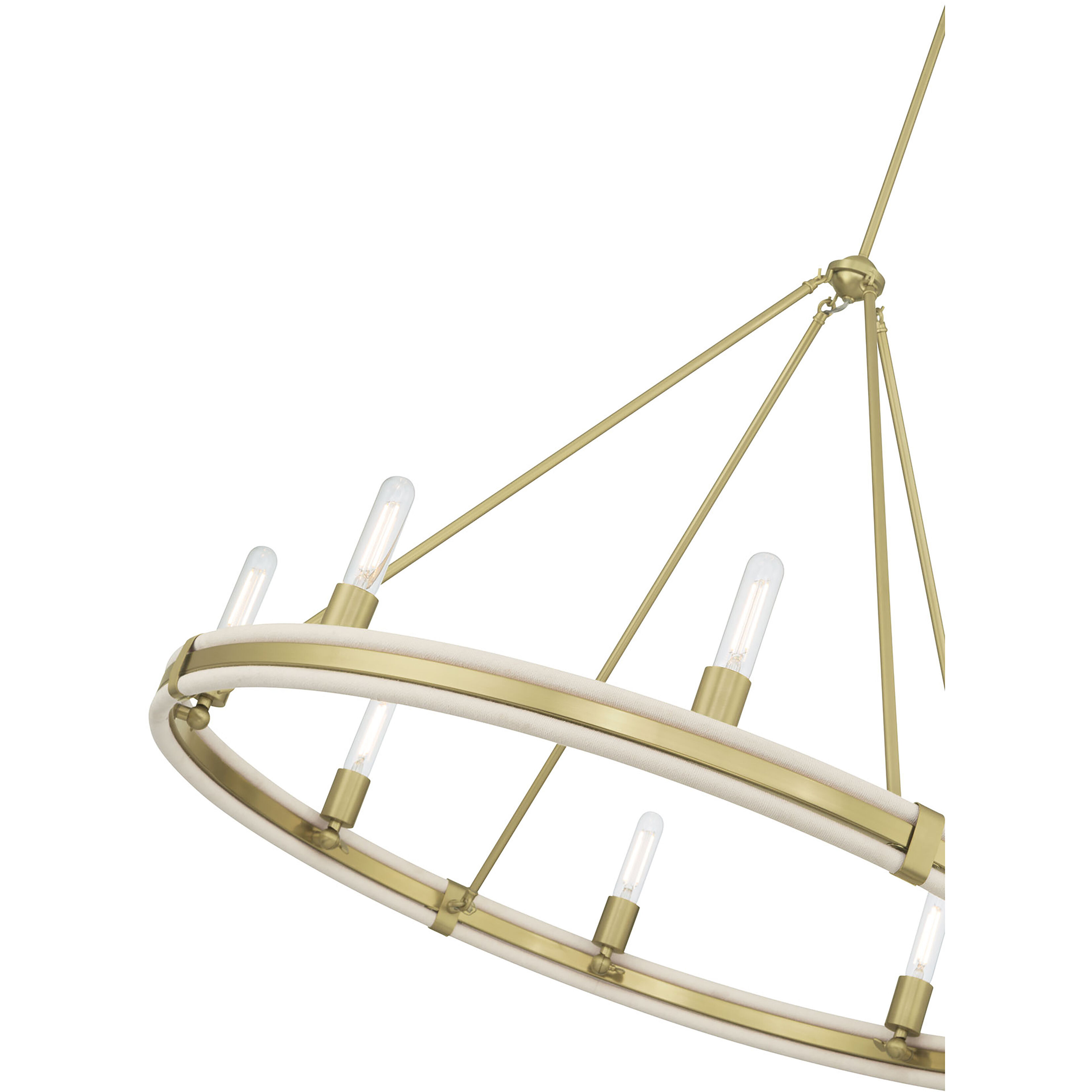 Rovessa 6 Light 39 inch Vintage Brass Chandelier Ceiling Light