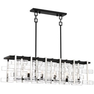 Painesdale 6 Light 45 inch Sand Coal And Polished Nickel Island Light Ceiling Light
