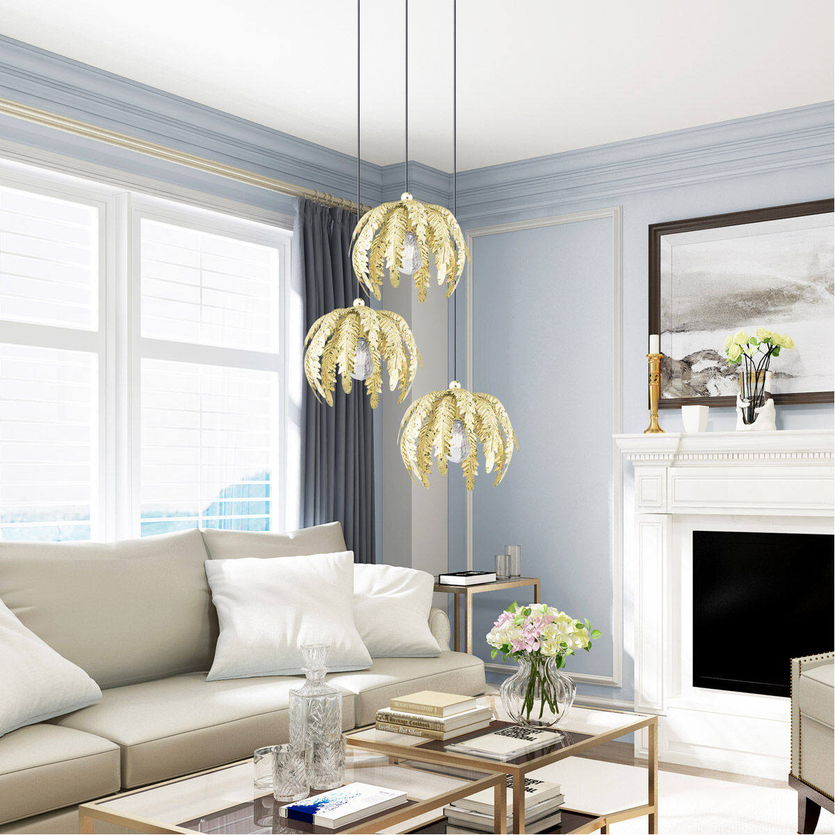 Acanthus 1 Light 12.63 inch Winter Gold Mini Pendant Ceiling Light