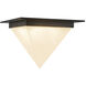Mineral 1 Light 11.13 inch Urban Bronze and Alabaster Flush Mount Ceiling Light in Alabaster Shade