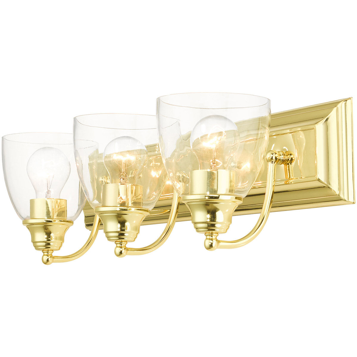 Birmingham 3 Light 24 inch Polished Brass Vanity Sconce Wall Light