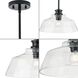 Singleton 1 Light 14 inch Matte Black Pendant Ceiling Light