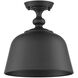 Berg 1 Light 12 inch Matte Black Semi-Flush Ceiling Light, Essentials