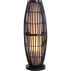 Biscayne 12 inch 100.00 watt Rattan With Black Accents Table Lamp Portable Light