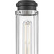 Masthead 1 Light 4.75 inch Chrome with Black Vanity Light Wall Light