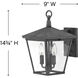 Heritage Trellis Outdoor Wall Mount Lantern in Aged Zinc, Small