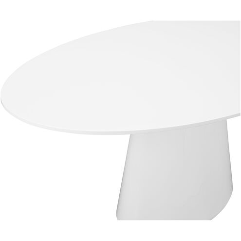 Otago 71 X 43 inch White Dining Table, Oval