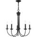 Estate 5 Light 25 inch Black Chandelier Ceiling Light