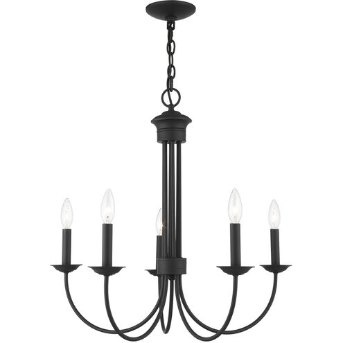 Estate 5 Light 25 inch Black Chandelier Ceiling Light