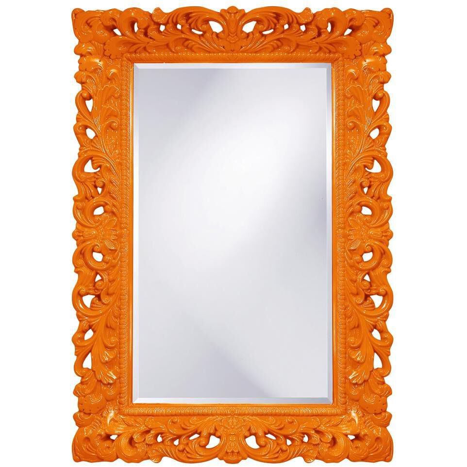 Barcelona 46 X 32 inch Glossy Orange Wall Mirror