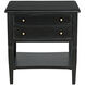 Oxford 30 X 28 inch Hand Rubbed Black Side Table, 2 Drawer