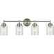Winslow 4 Light 30 inch Brushed Nickel Wall Mt Bath 4 Arm Wall Light 