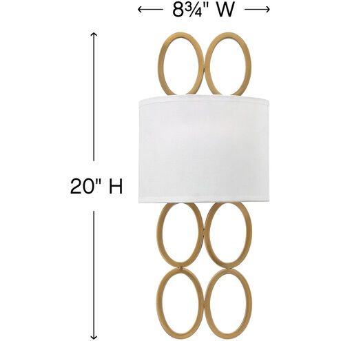 Jules 2 Light 9 inch Brushed Gold ADA Sconce Wall Light