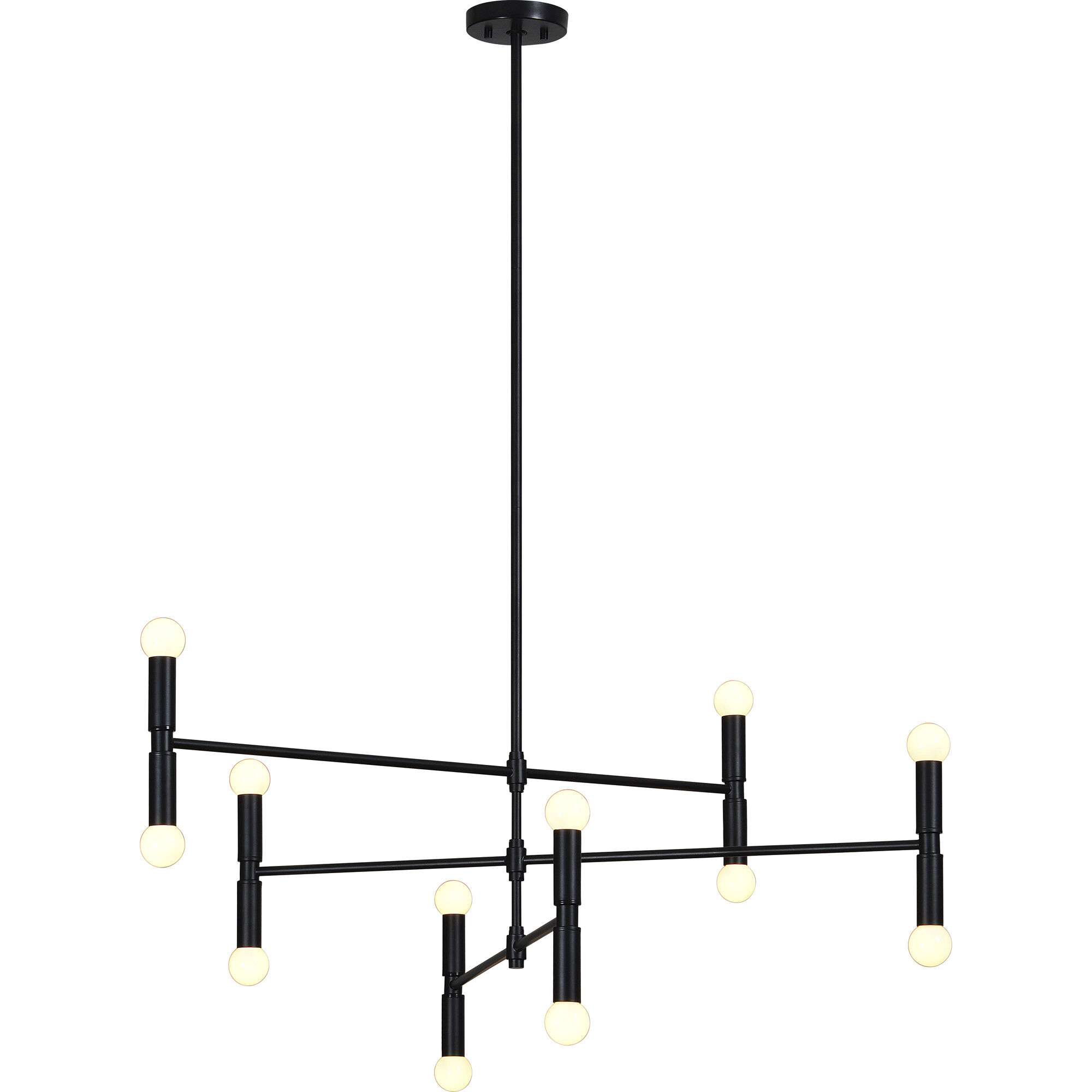 Zander 12 Light 16.25 inch Matte Black Pendant Ceiling Light