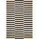 Optika 36 X 24 inch Black/White Rug in 2 x 3