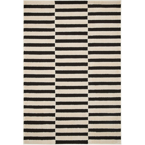 Optika 36 X 24 inch Black/White Rug in 2 x 3