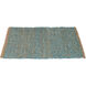 Shuttle Weave Durrie with Hamming 36 X 24 inch Petrol Rug, Rectangle